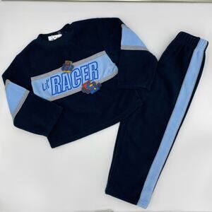 Mini Wear Lil Racer Navy Blue 2 Piece Fleece Set Size 48 Months NWT